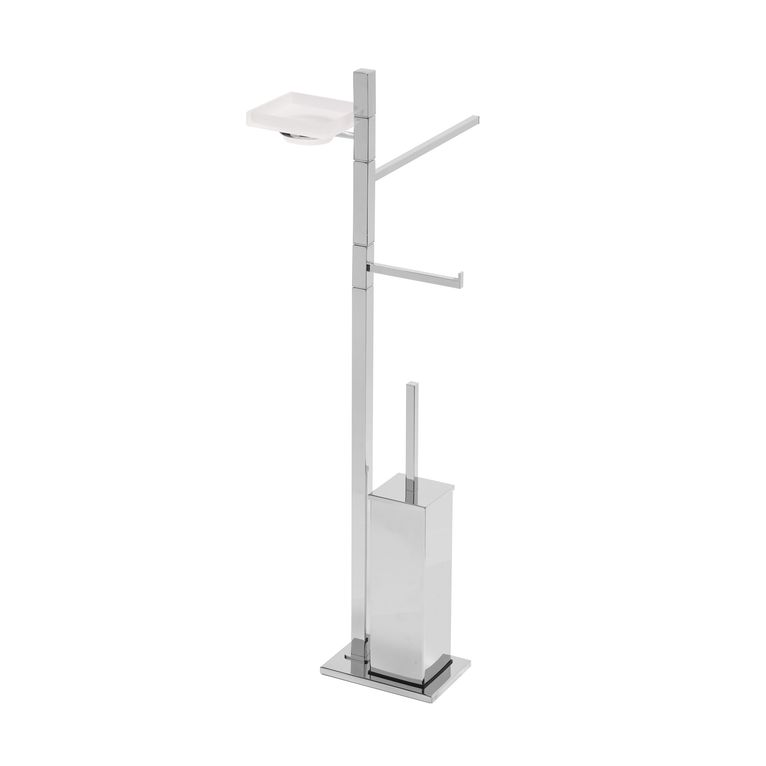 piantana multifunzione in ottone cromato art. cubic 32.10 serie la progetto