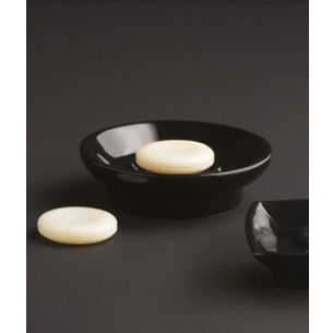 PORTASAPONE CERAMICA NERO SERIE CABAZA CAPANNOLI