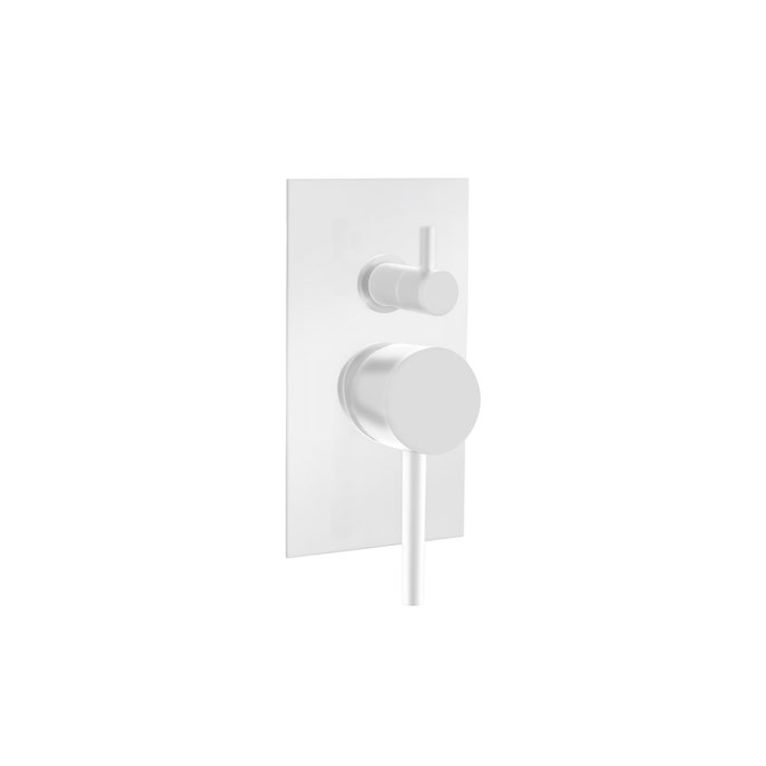 miscelatore monocomando incasso doccia con deviatorie a 3 uscite bianco opaco minimal mn41/3