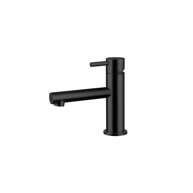 miscelatore monocomando lavabo con scarico click-clack nero opaco minimal mn20