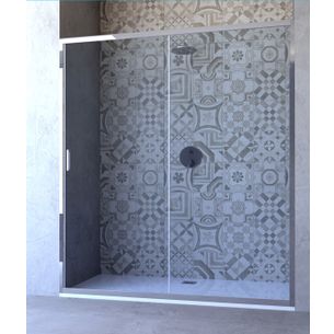 PORTA DOCCIA SCORREVOLE 121 CM TRASPARENTE SERIE S