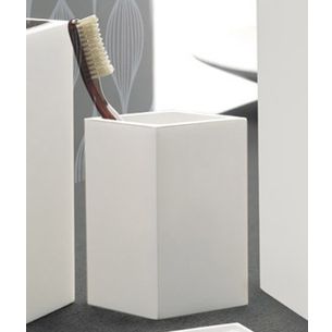 PORTA SPAZZOLINI QUADRATO DA APPOGGIO BIANCO SERIE TEKNIKA CAPANNOLI