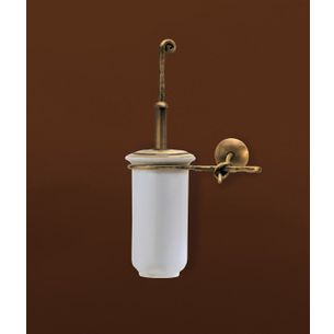 SCOPINO BRONZO SATINATO E CERAMICA BIANCO SERIE RETRO' CAPANNOLI 