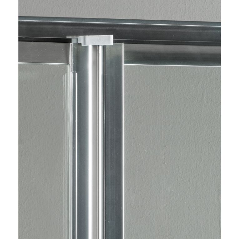 box doccia 3 lati con 2 ante fisse e porta a soffietto 65x80x65 cm trasparente