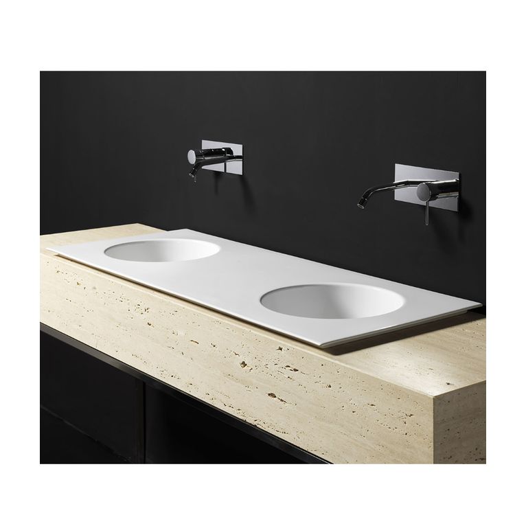 lavabo rettangolare 120x48 doppia vasca axa - skyland