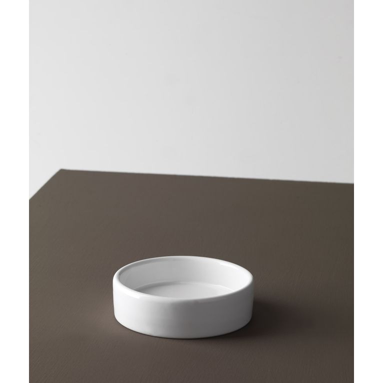 portasapone da appoggio ceramica bianco 12 cm serie tube-cube capannoli