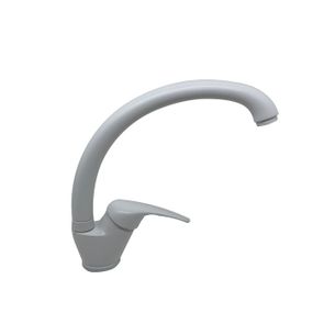 MISCELATORE LAVELLO LATERALE BIANCO OPACO CON CANNA GIREVOLE COMPLETO DI FLESSIBILI SERIE ALICE