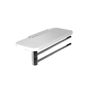 PORTASALVIETTE SNODATO CON MENSOLA CM35 IN CORIAN BIANCO ART. BEND 7.34 SERIE LA PROGETTO
