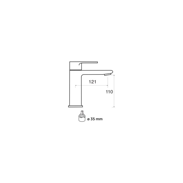 miscelatore monocomando lavabo con scarico pop-up paris pr20
