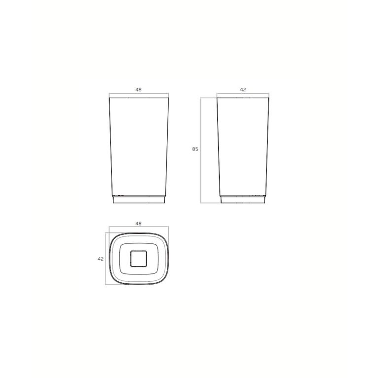 lavabo d'appoggio a libera installazione in luxolid ø 43.2 cm - bonzo free s
