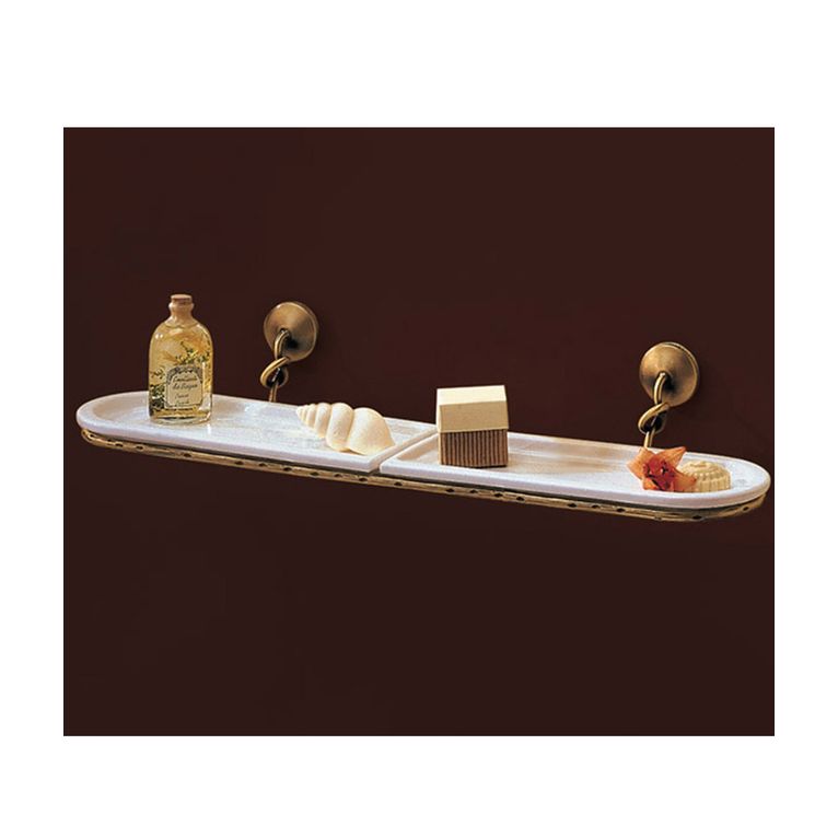 mensola bronzo satinato e ceramica bianco serie retro' capannoli 