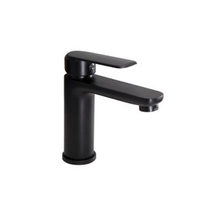 MISCELATORELAVABO NERO OPACO CON PILETTA POP UP 1" 1/4 E FLESSIBILI SERIE HH