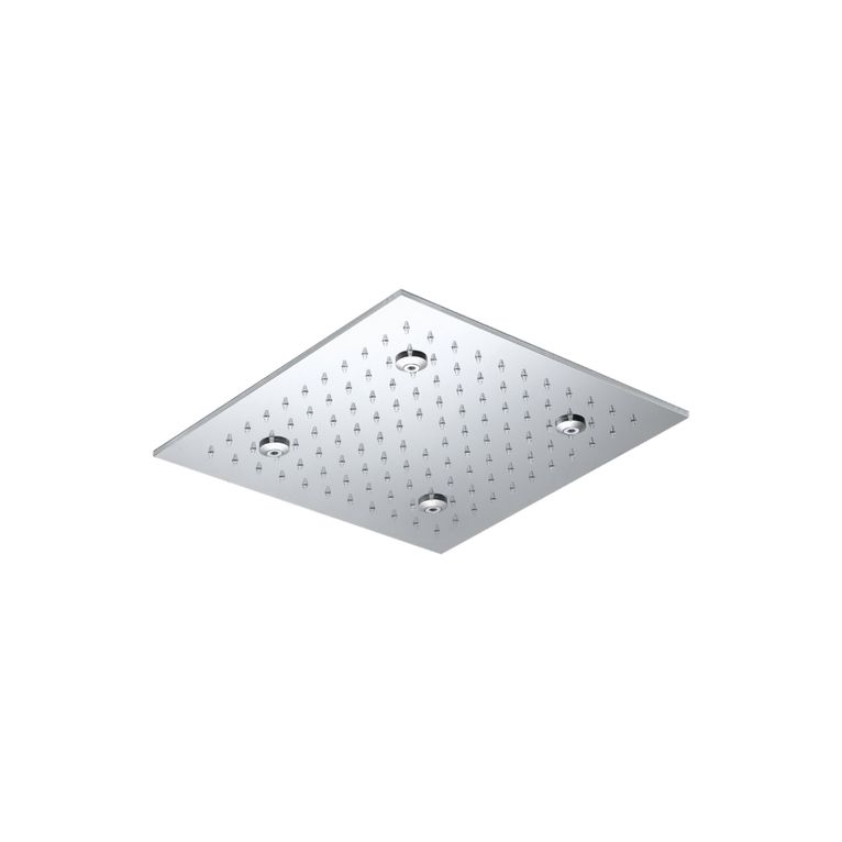 soffione doccia anticalcare a soffitto. indicato anche per cartongesso. 6045/40 orione - inox
