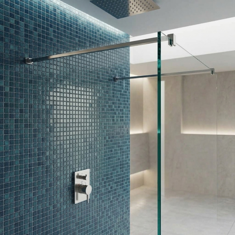 parete doccia walk in 70x190h cm cristallo 8mm trasparente - 2 brancetti