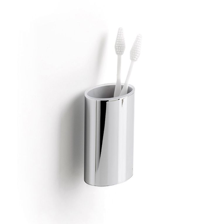 porta spazzolini tondo cromo serie dot capannoli