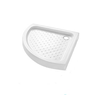 PIATTO DOCCIA 80X80 CM ALTEZZA 5 CM IN RESINA ACRILICO SEMICIRCOLARE 