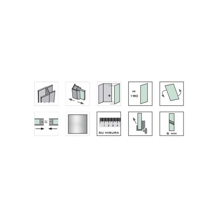 porta doccia scorrevole 100 cm opaco altezza 190 cm serie f