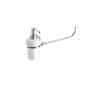 PORTA ASCIUGAMANI CON DOSASAPONE CROMO E VETRO SATINATO LINEA SERIE900 CAPANNOLI