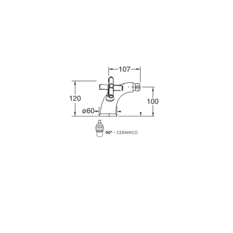 miscelatore monoforo monoblocco per bidet sirio si 35 bf