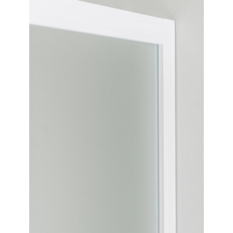 box doccia 3 lati porta scorrevole 80x85x80 cm opaco bianco
