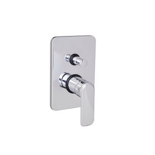 MISCELATORE INCASSO DOCCIA A 2 VIE PIASTRA QUADRATA CROMATO SERIE HH
