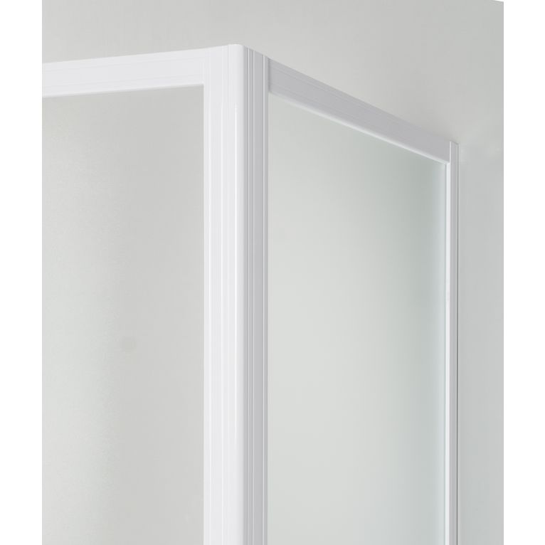 box doccia 3 lati porta scorrevole 70x70x70 cm opaco bianco