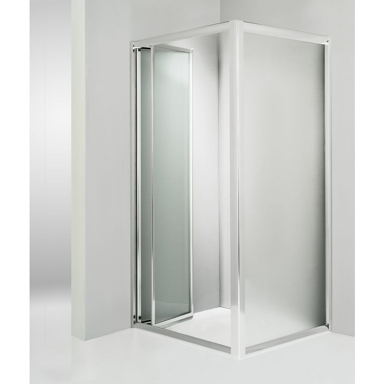 box doccia angolare anta fissa porta soffietto 90x70 cm opaco