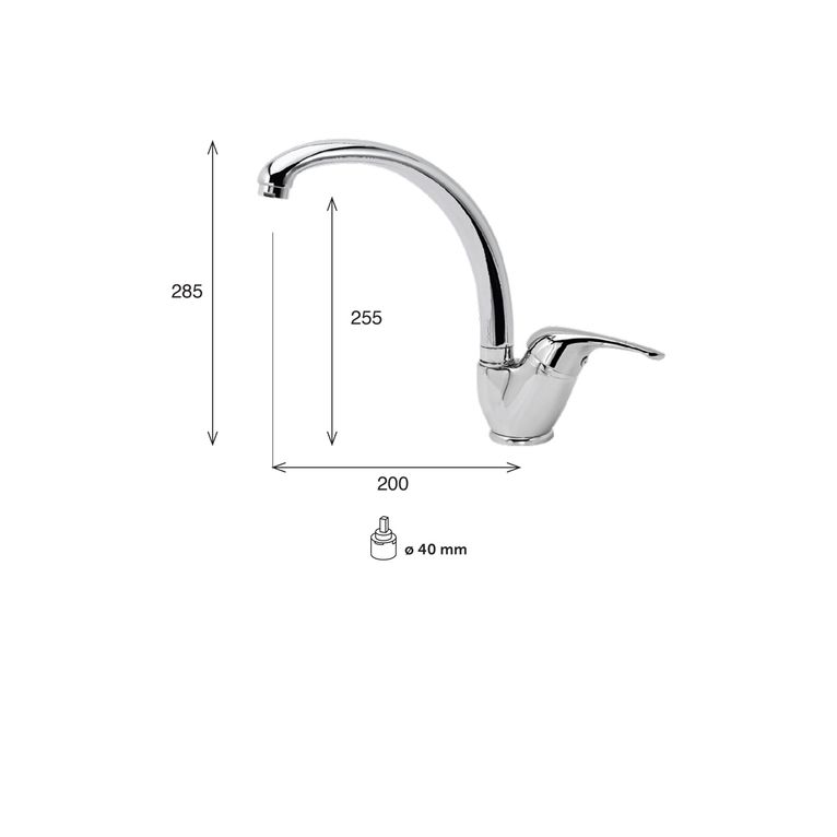 miscelatore monocomando cucina fusion fn71 cac
