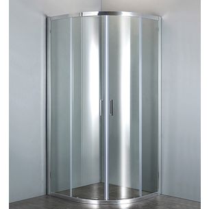  BOX DOCCIA SEMICIRCOLARE 80X80 CM TRASPARENTE SERIE  S