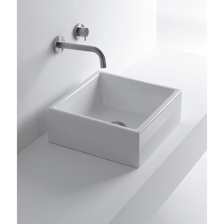 lavabo d'appoggio 40x40 senza piano rubinetteria axa - lavabi d'arredo