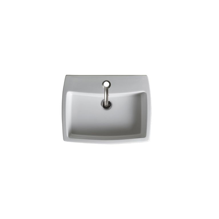 lavabo d'appoggio o sospeso 70x47 cm con piano rubinetteria axa - x-tre