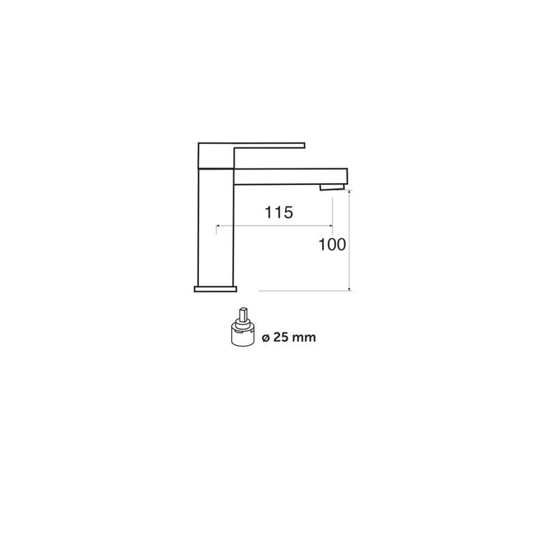miscelatore monocomando lavabo con scarico click-clack style sy20