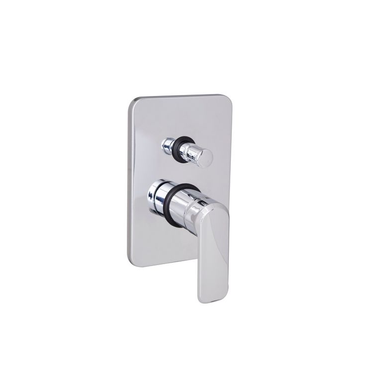 miscelatore incasso doccia a 2 vie piastra quadrata cromato serie hh