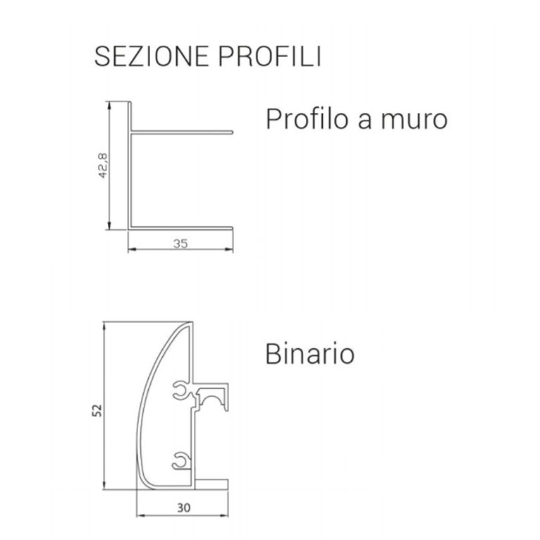 anta fissa parete doccia misura 60 cm cristallo opaco