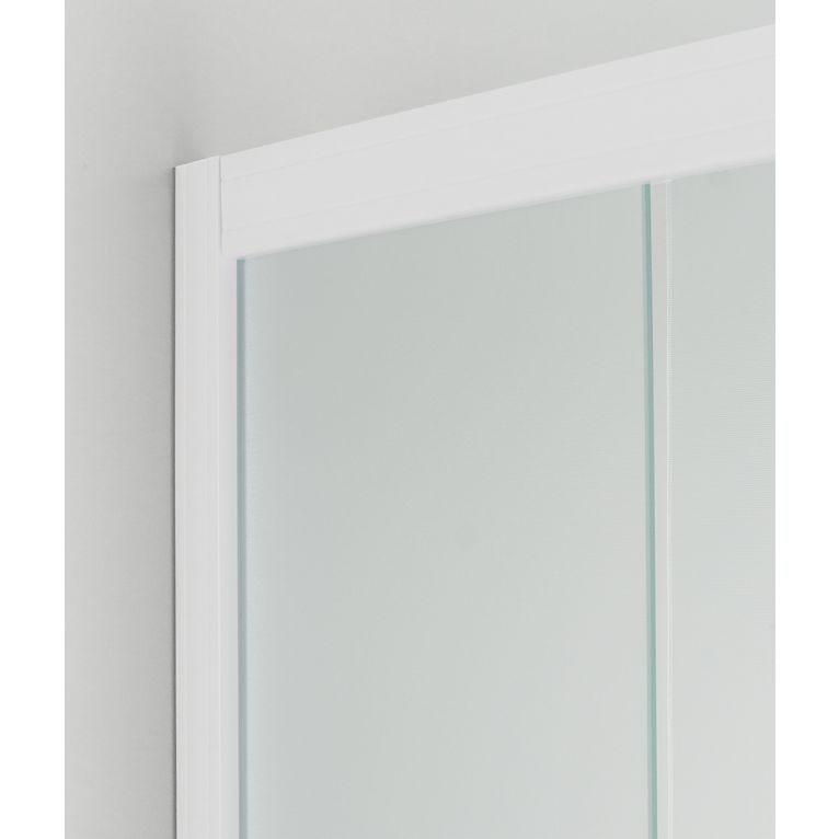 box doccia 3 lati porta scorrevole 80x85x80 cm opaco bianco