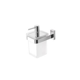 DOSASAPONE CROMO E VETRO SATINATO SERIE SLIM CAPANNOLI