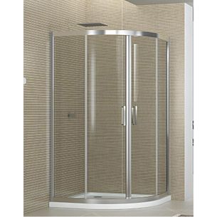  BOX DOCCIA SEMICIRCOLARE 80X80 CM TRASPARENTE ALTEZZA 190 CM SERIE F