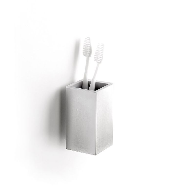 porta spazzolini quadrato cromo serie dot capannoli