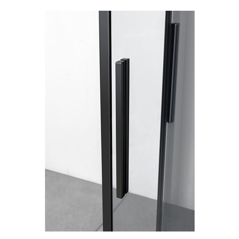 box doccia angolare porta scorrevole 84x95 cm trasparente serie dark