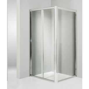 BOX DOCCIA ANGOLARE ANTA FISSA PORTA SOFFIETTO 70X90 CM TRASPARENTE