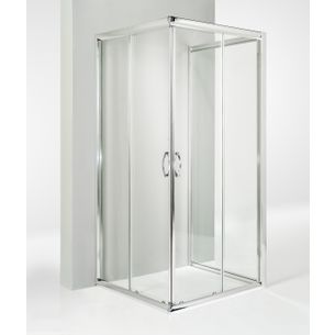 BOX DOCCIA 3 LATI PORTA SCORREVOLE 90X90X90 CM TRASPARENTE
