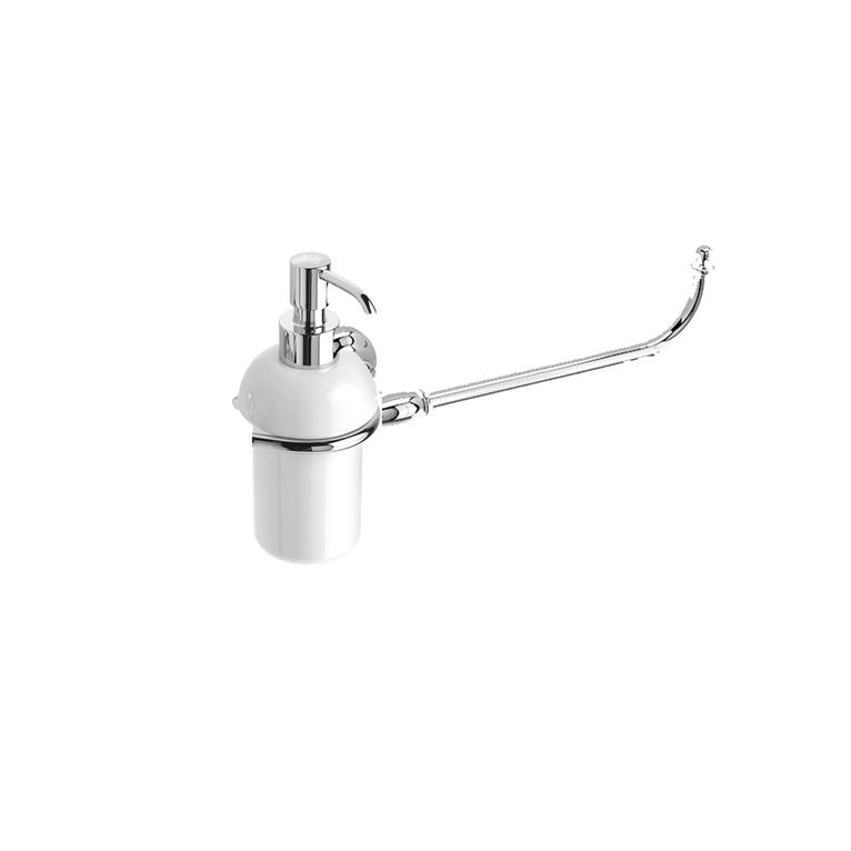 porta asciugamani con dosasapone cromo e vetro satinato linea serie900 capannoli