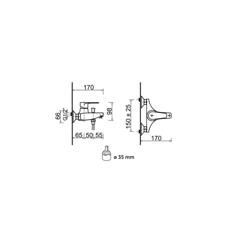 miscelatore monocomando vasca spring sp10 sd senza kit doccia