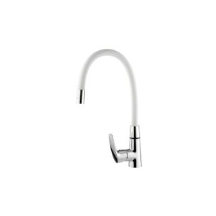 MISCELATORE MONOCOMANDO CUCINA CON CANNA SNODATA BIANCA AM719.510B