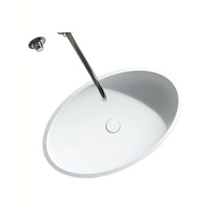LAVABO D'APPOGGIO A LIBERA INSTALLAZIONE IN SOLID SURFACE 56X36 CM - OVO