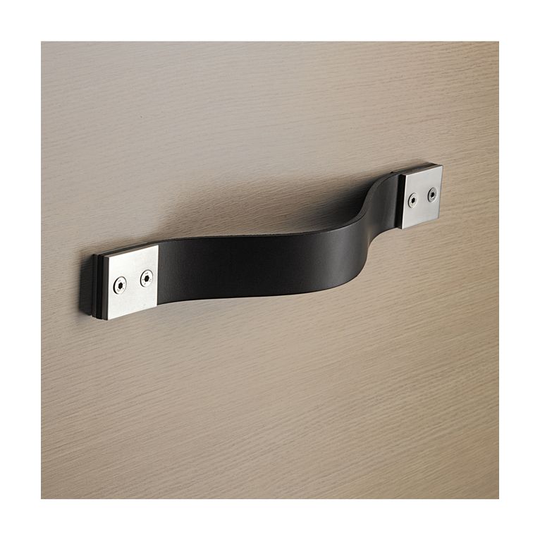 porta asciugamani cromo e cuoio marrone serie baio capannoli