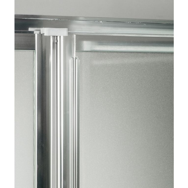 box doccia 85x80x85 cm 3 lati con 2 ante fisse e porta a soffietto opaco