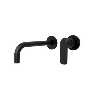 MISCELATORE LAVABO INCASSO CROMATO NERO COMPLETO DI PILETTA CLICK CLACK 1" 1/4 SERIE HH