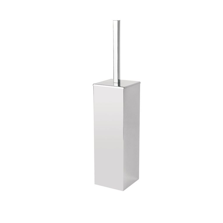 porta scopino da appoggio in ottone cromato art. cubic 15.10 serie la progetto