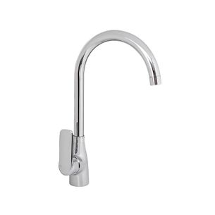 MISCELATORE CUCINA CANNA ALTA CROMATO COMPLETO DI FLESSIBILE SERIE HH